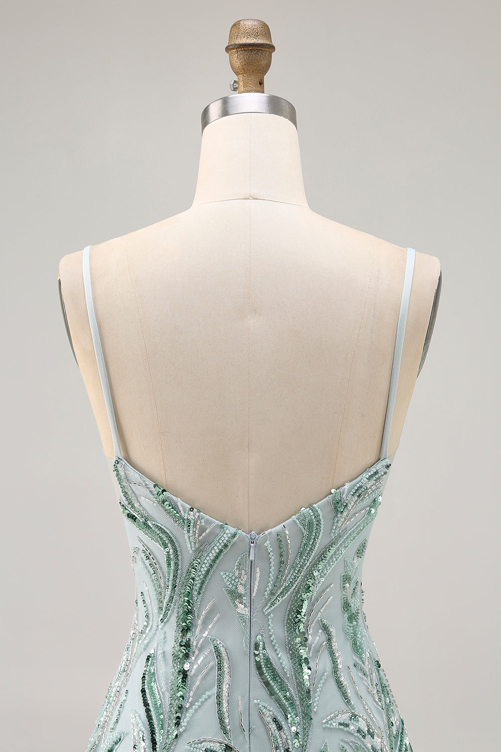 Sparkly Beaded Green Tight Short Homecoming Dress with Sequins