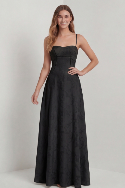 Sage Green Floral Lace Corset A Line Maxi Bridesmaid Dress