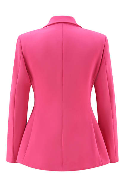 Fuchsia Double Breasted 2 Piece Women Prom Suits
