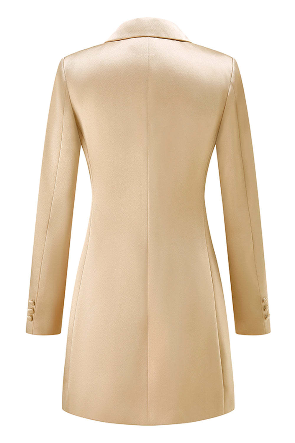 Champagne Peak Lapel Single Breasted Prom Blazer