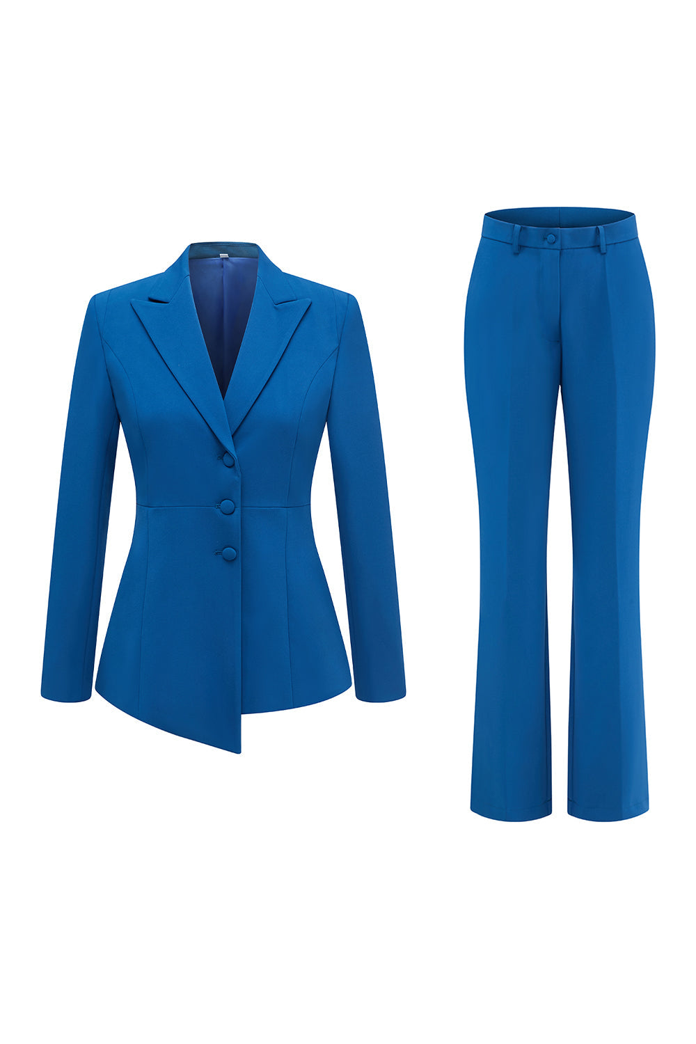 Dark Blue 2 Piece Single Breasted Peak Lapel Prom Suits