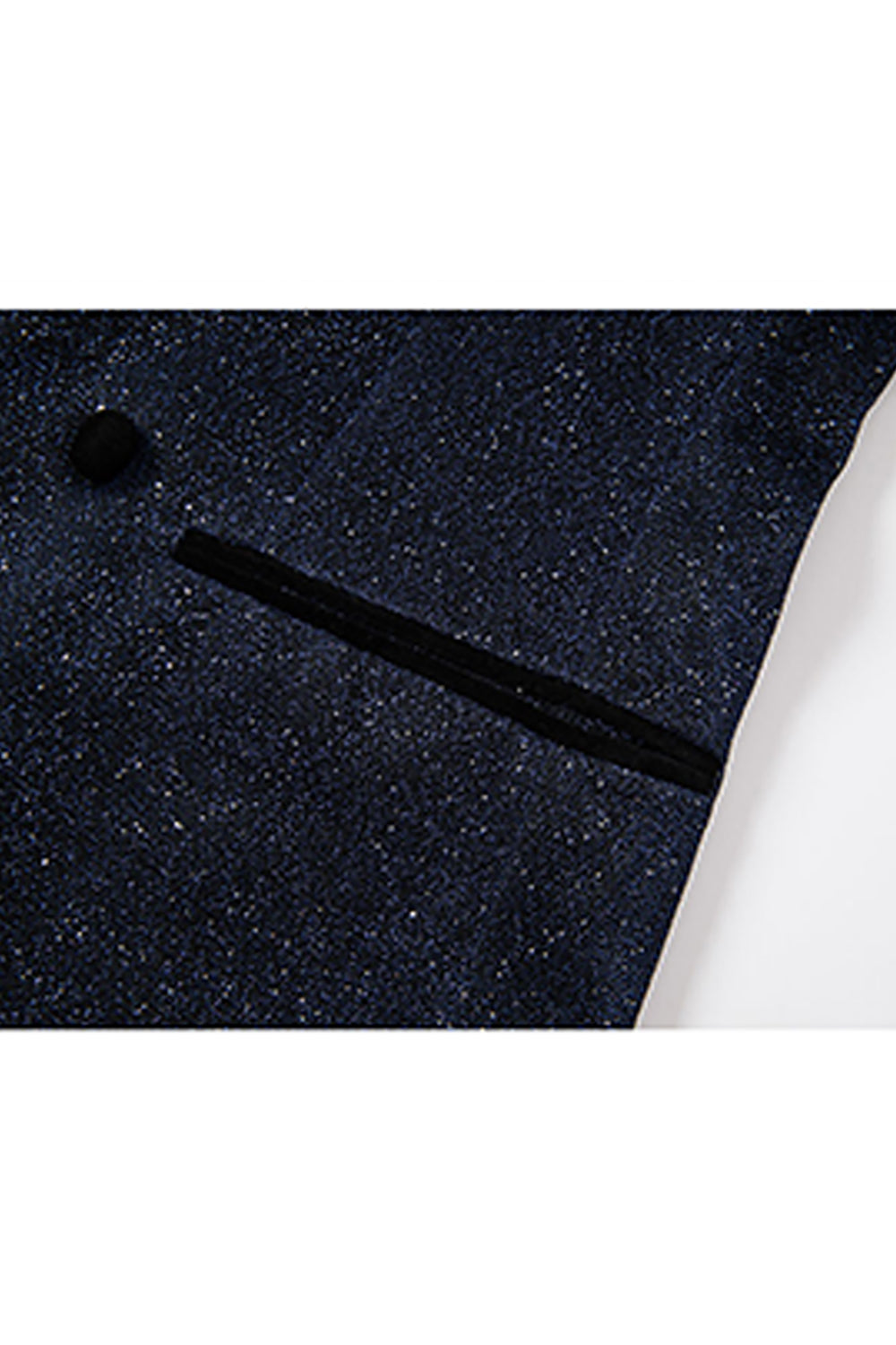 Glitter Navy 2 Piece Shawl Lapel Prom Homecoming Men's Suits