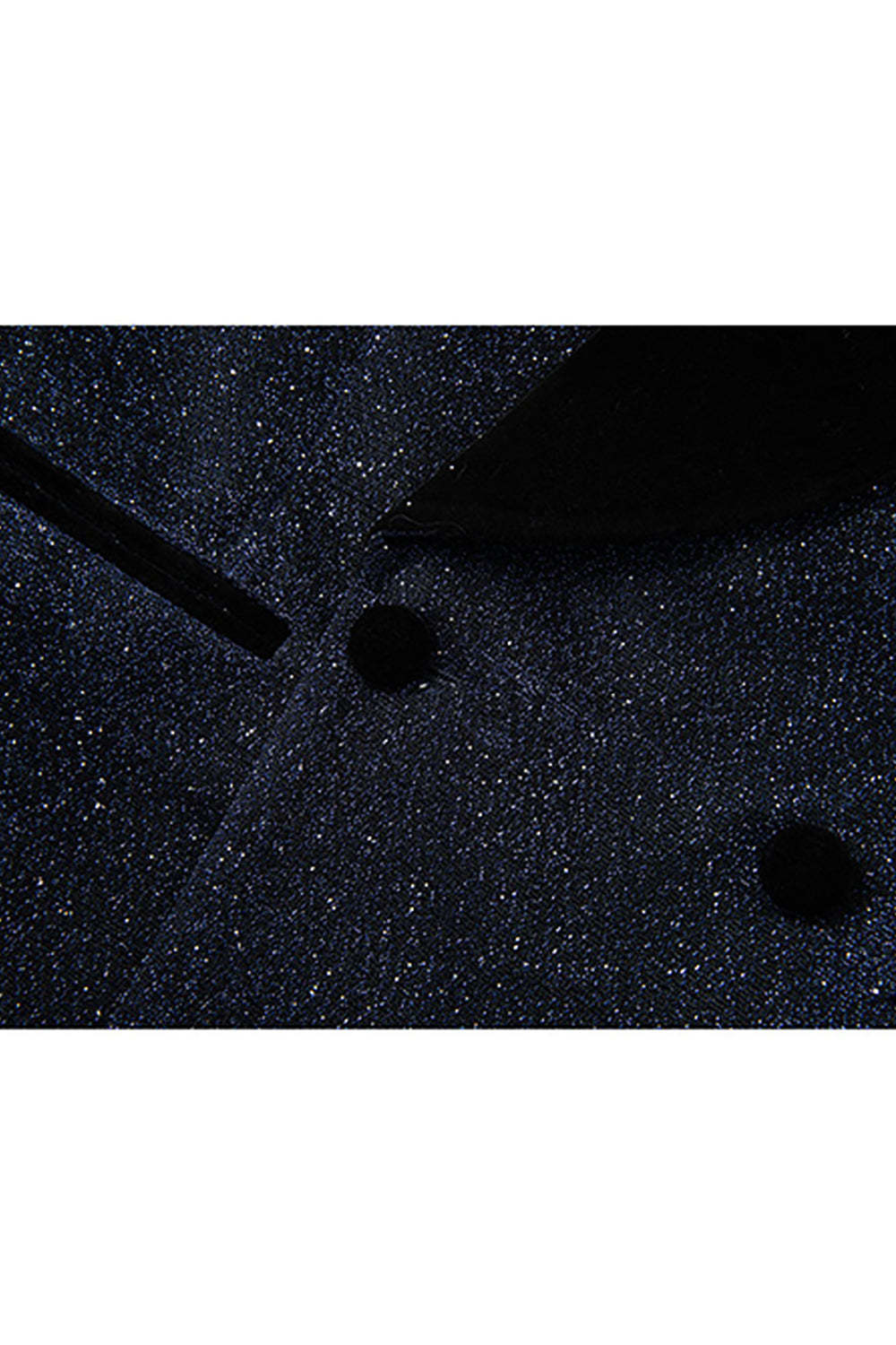 Glitter Navy 2 Piece Shawl Lapel Prom Homecoming Men's Suits