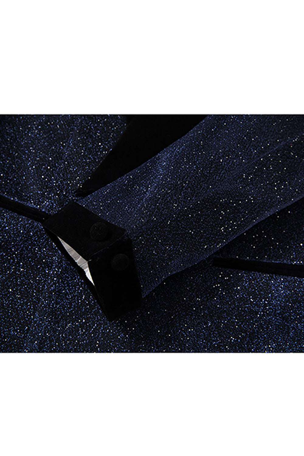 Glitter Navy 2 Piece Shawl Lapel Prom Homecoming Men's Suits