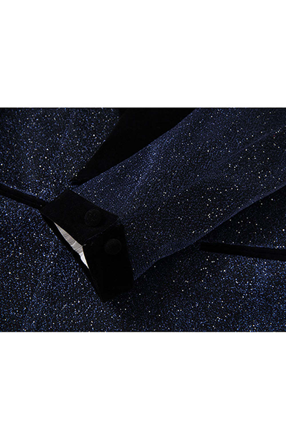 Glitter Navy 2 Piece Shawl Lapel Prom Homecoming Men's Suits