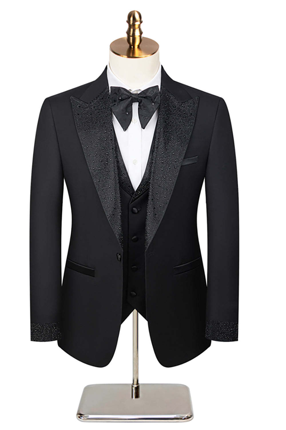 3 Piece Ivory One Button Prom Homecoming Elegant Men's Suits with Pockets