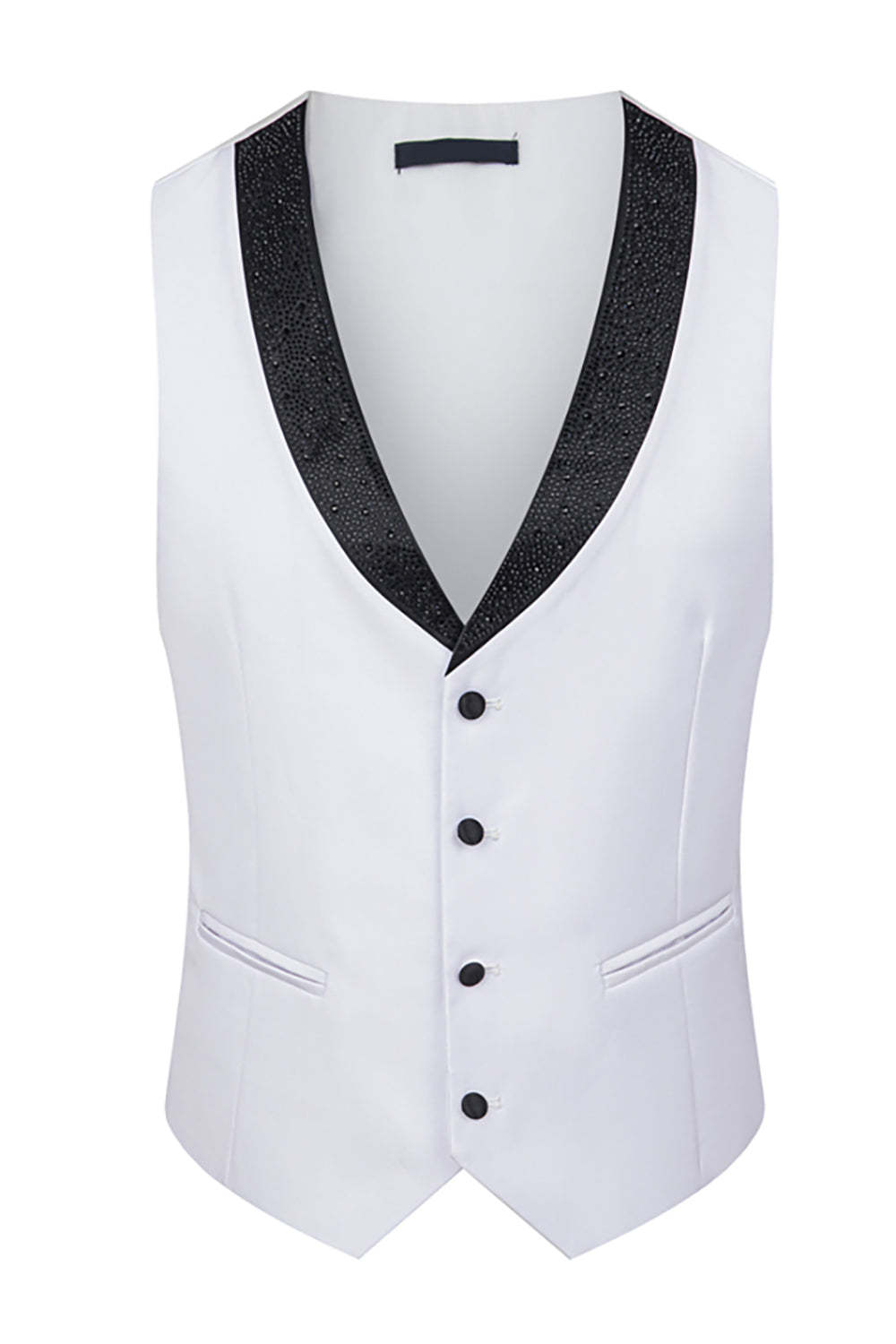 3 Piece Ivory One Button Prom Homecoming Elegant Men's Suits with Pockets