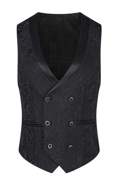 Dark Green Jacquard Shawl Lapel 3 Piece Prom Homecoming Men's Suits