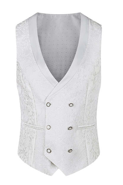 Dark Green Jacquard Shawl Lapel 3 Piece Prom Homecoming Men's Suits