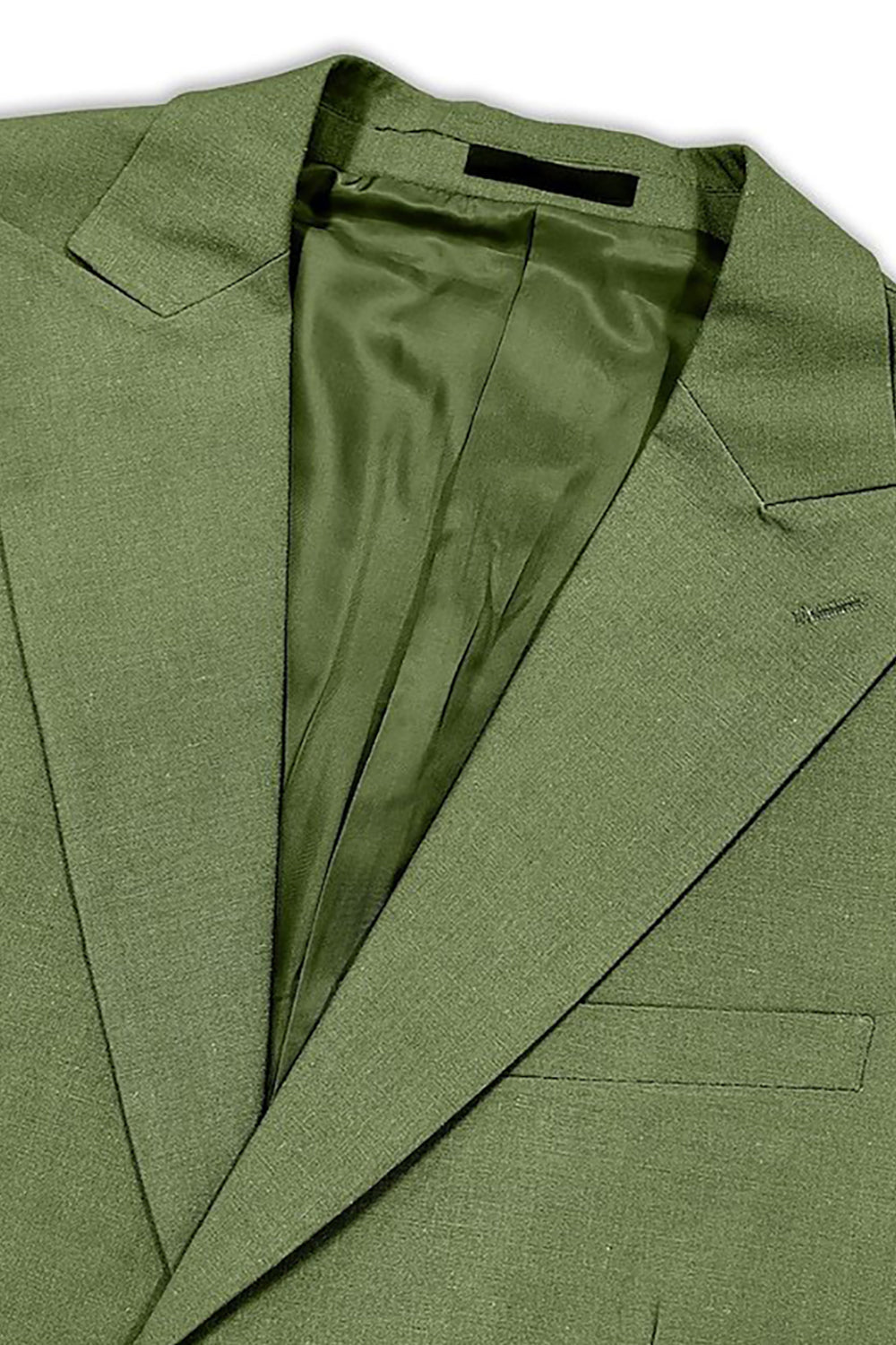 2 Piece Green Peak Lapel One Button Prom Homecoming Men's Formal Suits