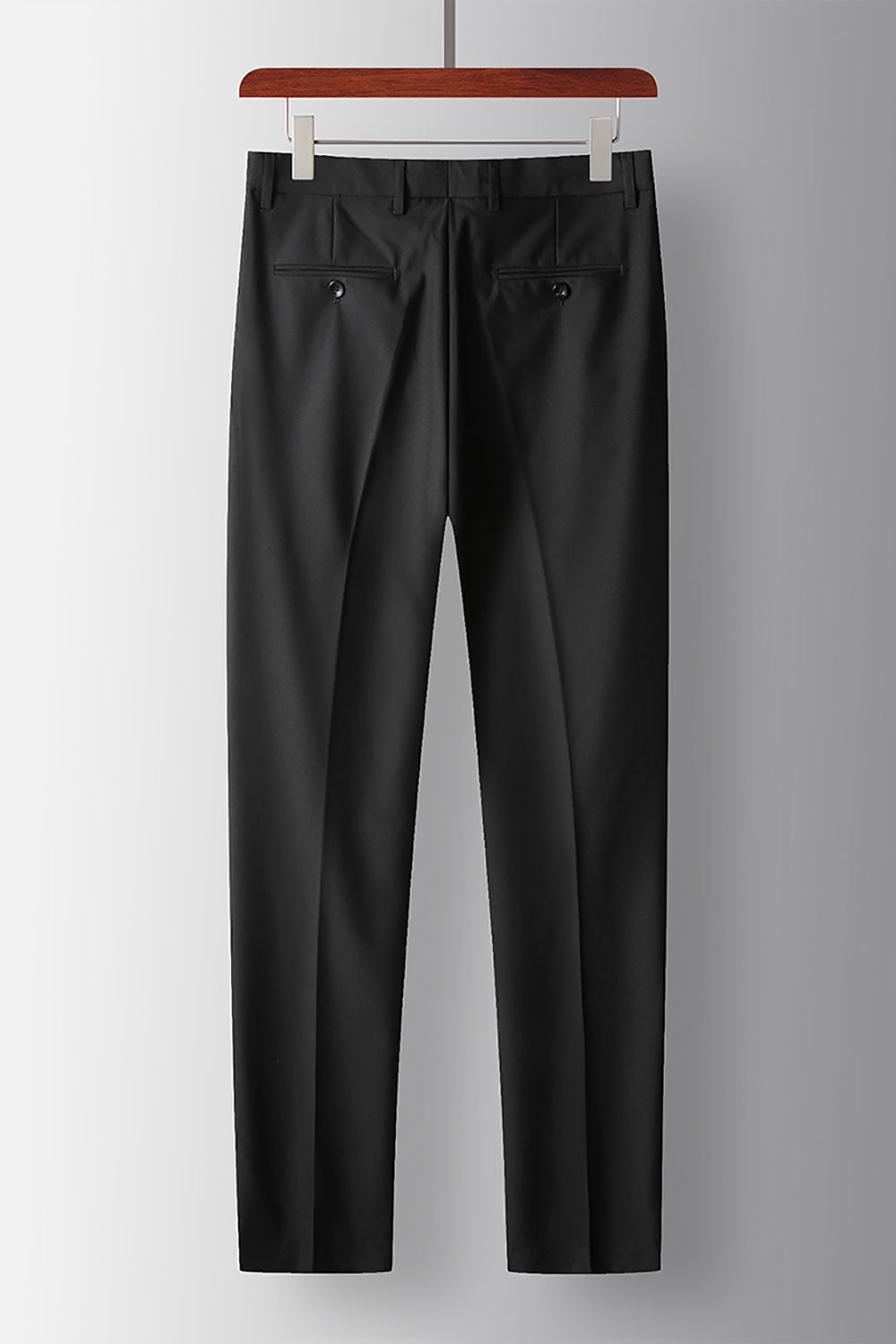 2 Piece Peak Lapel Double Breasted Black Prom Homecoming Men's Suits