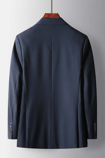 2 Piece Peak Lapel Navy Prom Homecoming Men's Suits with Pockets