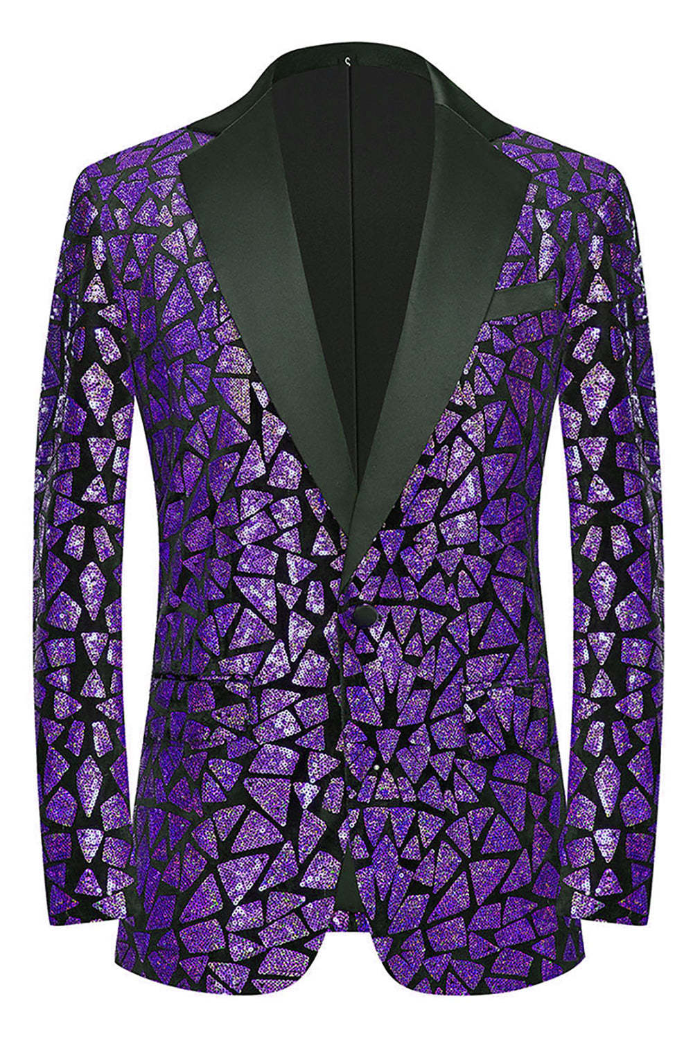 Sparkly Black Sequins 2 Piece Golden Prom Homecoming Men's Suits