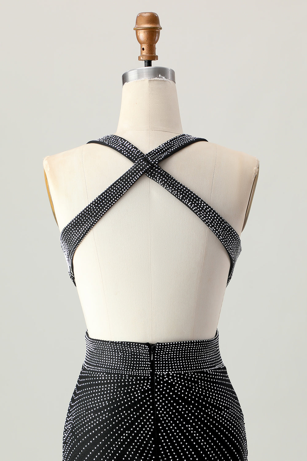 Sparkly Black V-Neck Cut Out Tight Short Homecoming Dress with Beading