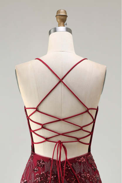 Sparkly Floral Rose Golden Sequins Mermaid Long Prom Dress with Beading