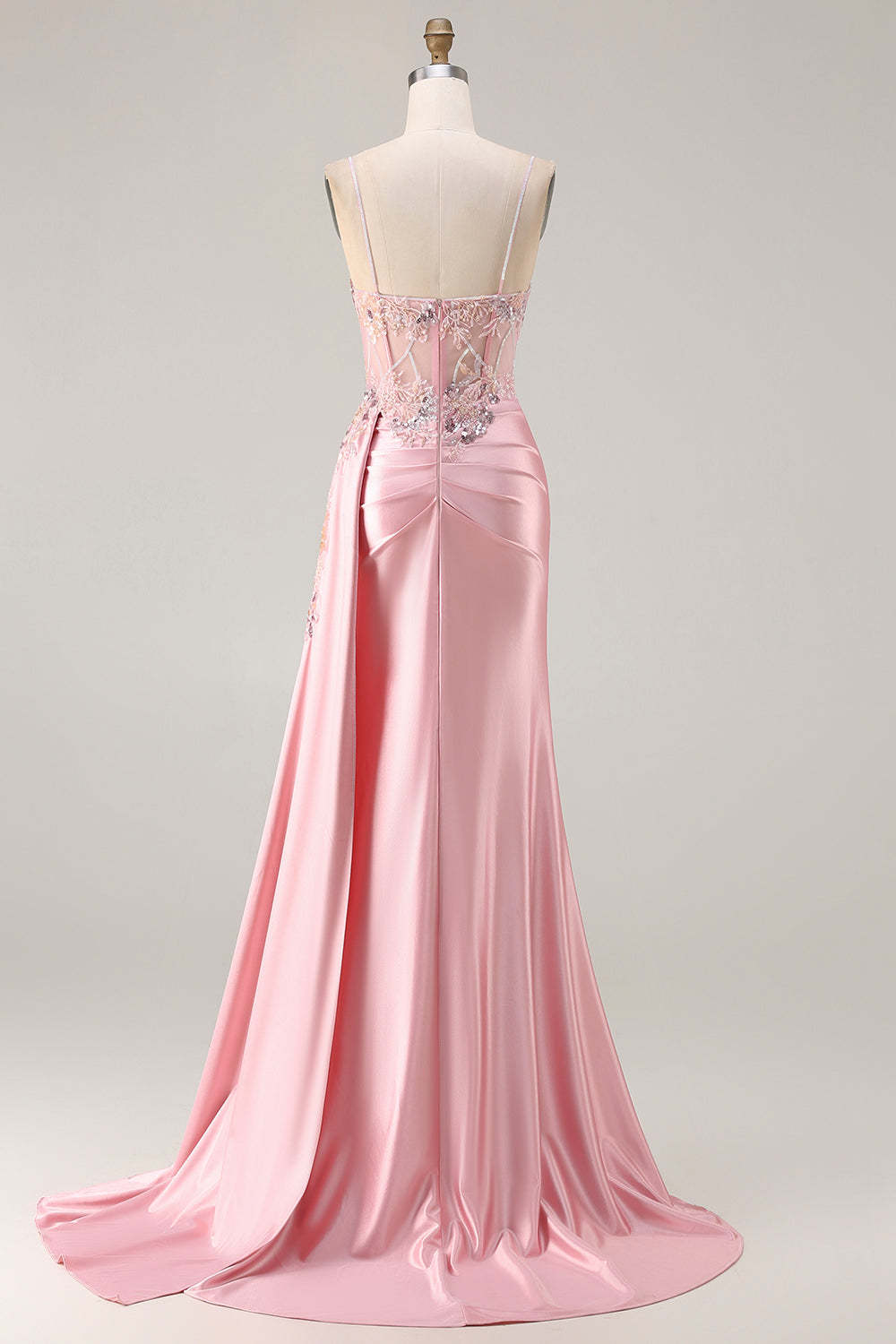 Sparkly Green Floral Long Mermaid Corset Prom Dress with Appliques