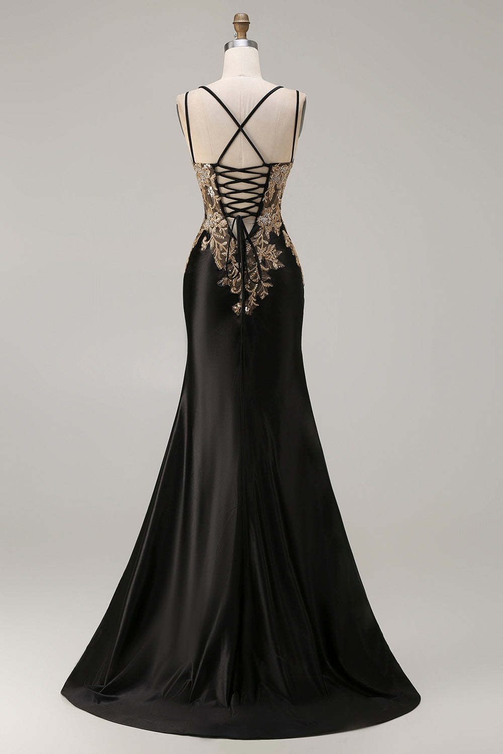 Sparkly Beaded Dark Green Plus Size Appliqued Floral Satin Long Corset Prom Dress with Slit