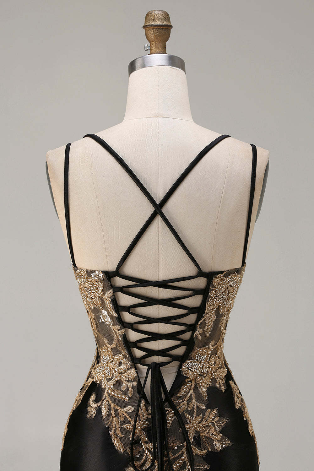 Sparkly Floral Dark Green Mermaid Satin Long Corset Prom Dress with Slit