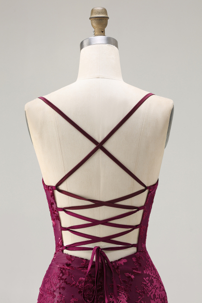 Dark Green Sheath Spaghetti Straps Maxi Velvet Bridesmaid Dress