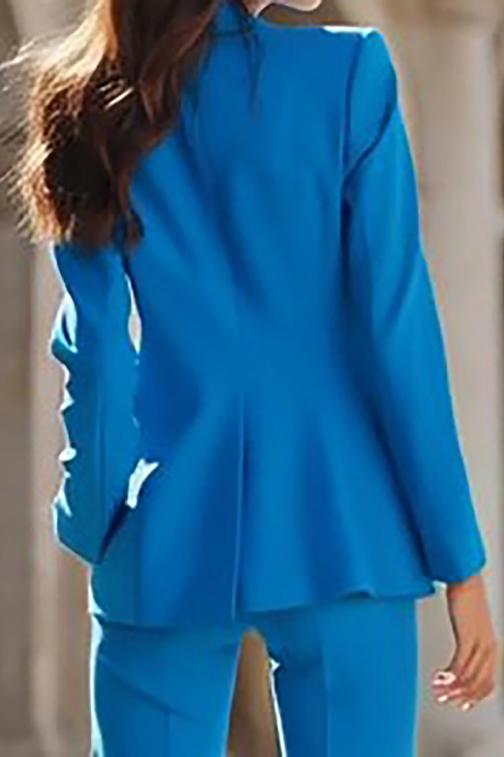 Blue Single Breasted 2 Piece Peak Lapel Prom Suits with Pockets