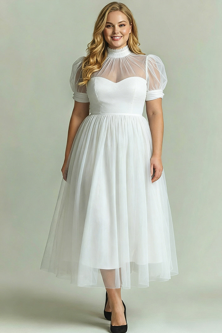 Black High Neck A Line Long Evening Dress with Pockets