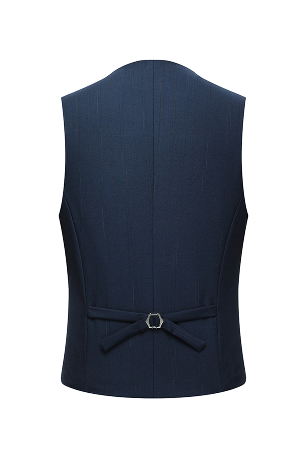 3 Piece Single Breasted Slim Fit Peak Lapel Navy Men's Formal Suits