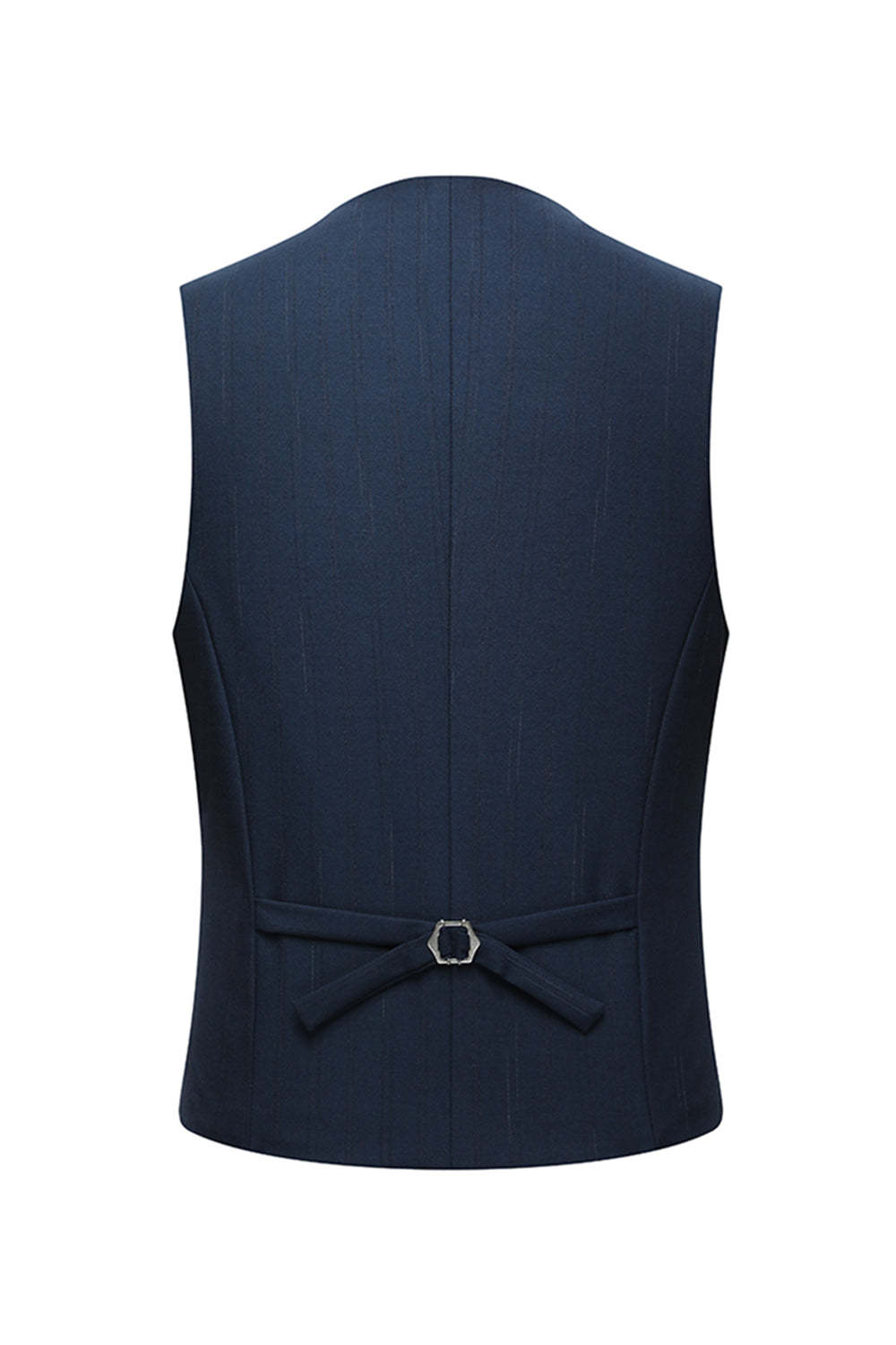 3 Piece Single Breasted Slim Fit Peak Lapel Navy Men's Formal Suits