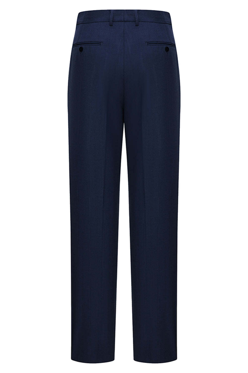 3 Piece Single Breasted Slim Fit Peak Lapel Navy Men's Formal Suits