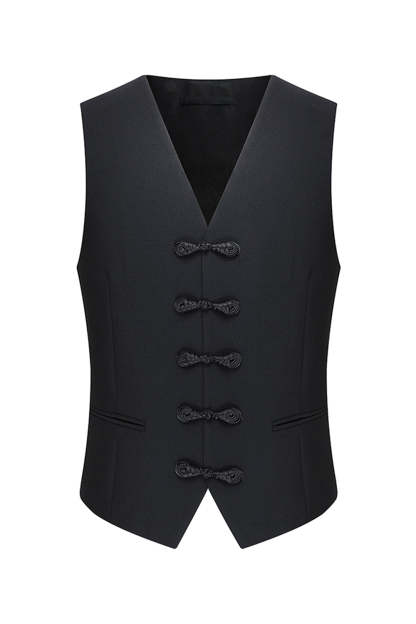 Black Shawl Lapel 3 Piece One Button Men's Suits