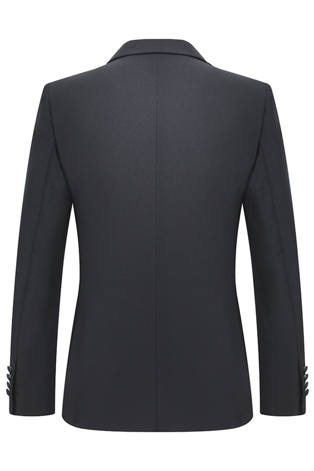 Slim Fit Peak Lapel 2 Piece Men's Black Formal Suits