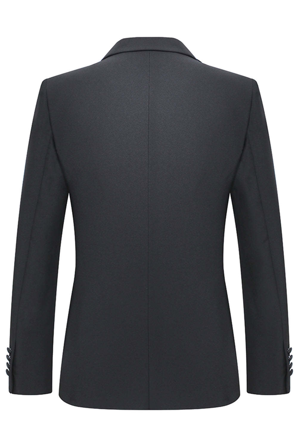 Slim Fit Peak Lapel 2 Piece Men's Black Formal Suits