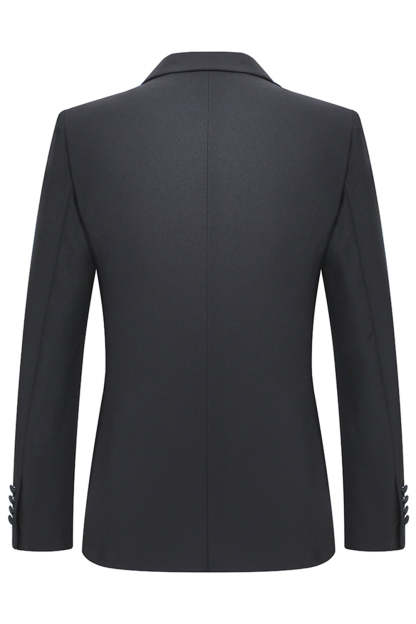 Slim Fit Peak Lapel 2 Piece Men's Black Formal Suits