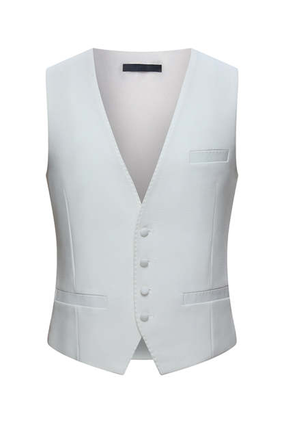 Black Peak Lapel Double Breasted 3 Piece Men's Tuxedo