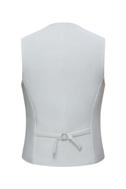 Black Peak Lapel Double Breasted 3 Piece Men's Tuxedo