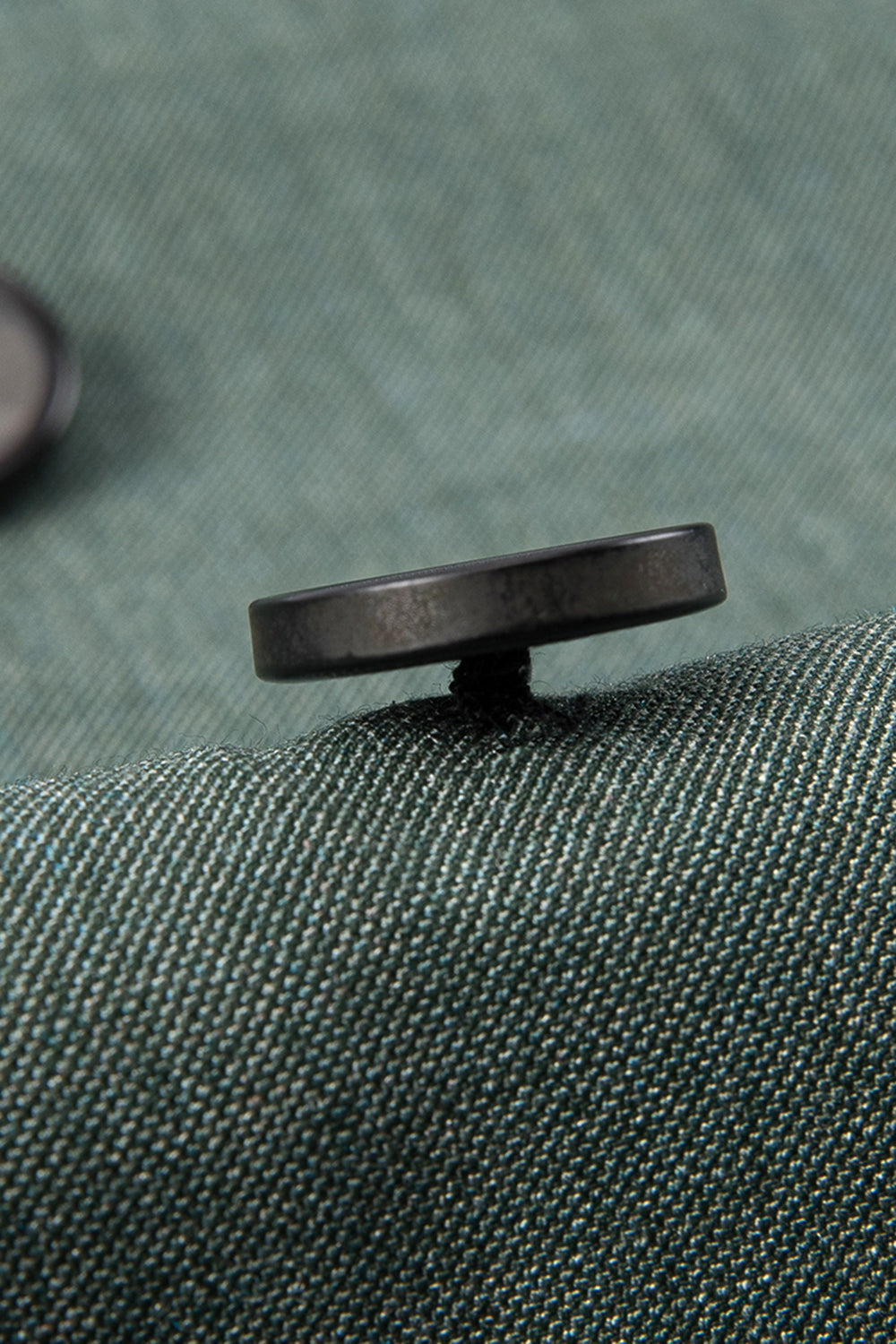 Grey Green 2 Piece Peak Lapel Double Breasted Men's Formal Suits