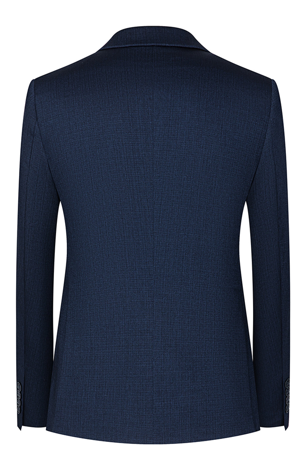 3 Piece Notched Lapel One Button Navy Men's Suits