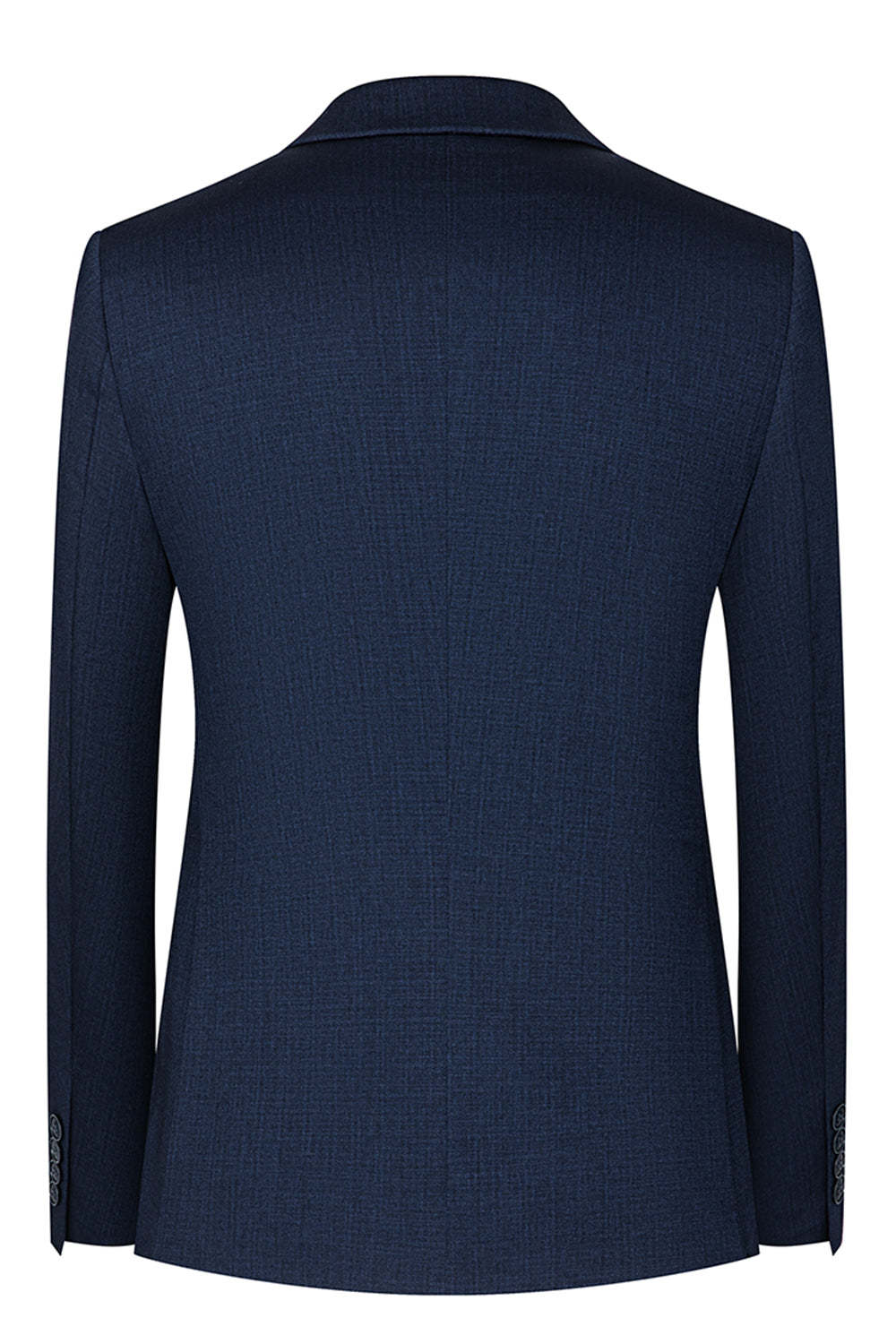 3 Piece Notched Lapel One Button Navy Men's Suits