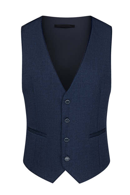 3 Piece Notched Lapel One Button Navy Men's Suits