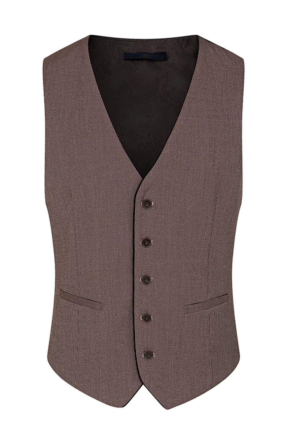 3 Piece Taupe Slim Fit Notched Lapel One Button Men's Formal Suits