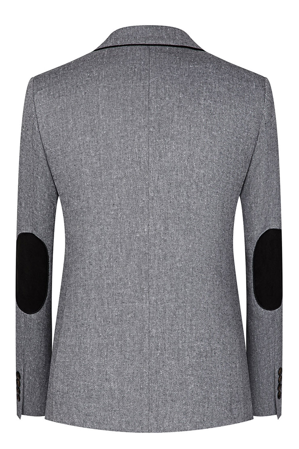 3 Piece Slim Fit Grey Notched Lapel Men's Suits