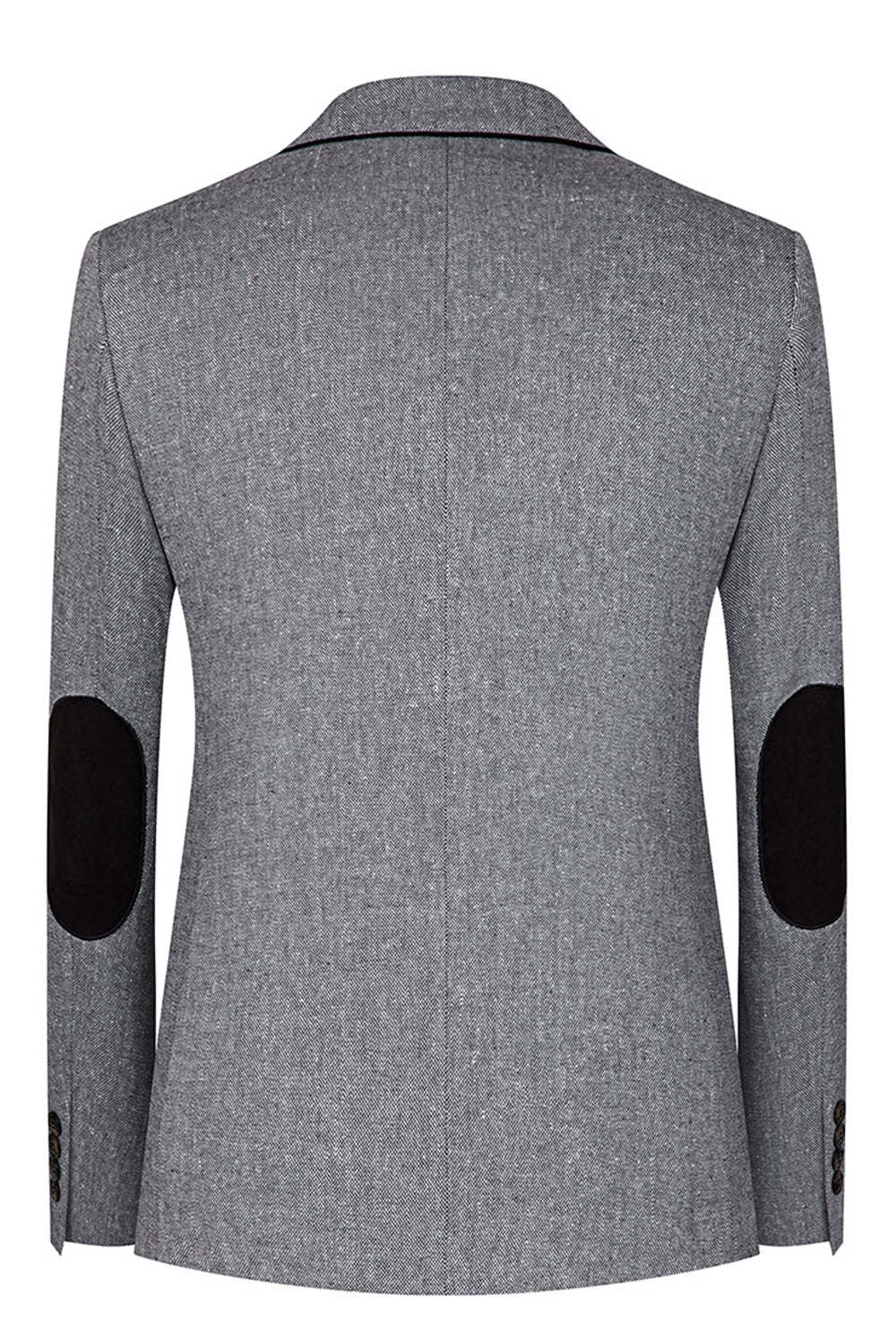 3 Piece Slim Fit Grey Notched Lapel Men's Suits