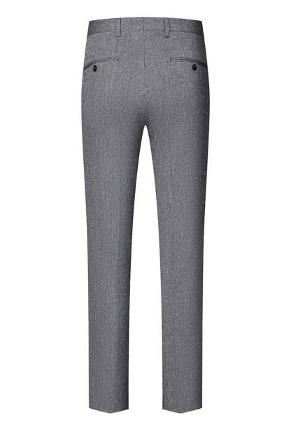 3 Piece Slim Fit Grey Notched Lapel Men's Suits