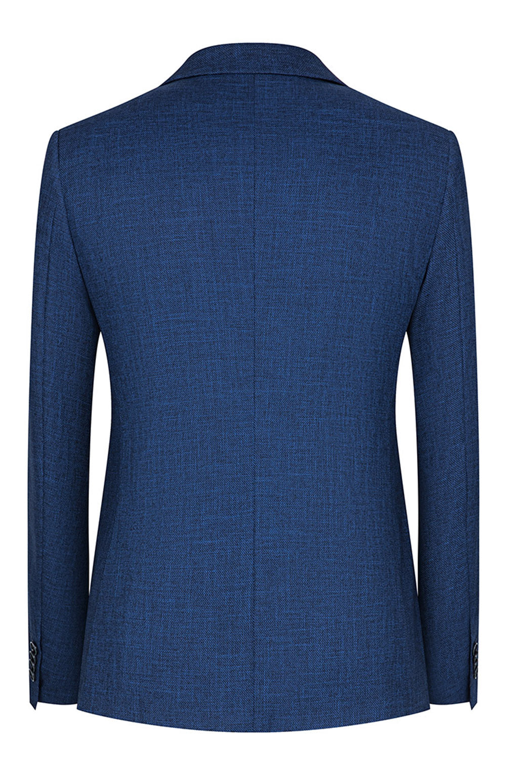 Peacock Blue Peak Lapel One Button 3 Piece Men's Business Suits