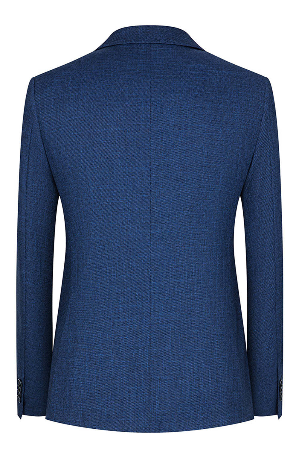 Peacock Blue Peak Lapel One Button 3 Piece Men's Business Suits