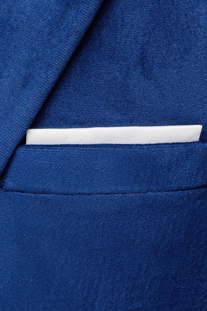 2 Piece Blue Peak Lapel Slim Fit Prom Men Suits