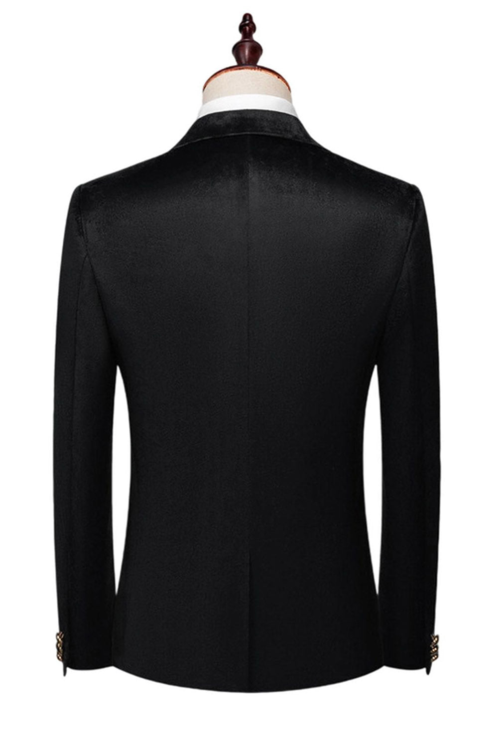 Black Peak Lapel 2 Piece Men's Wedding Suits