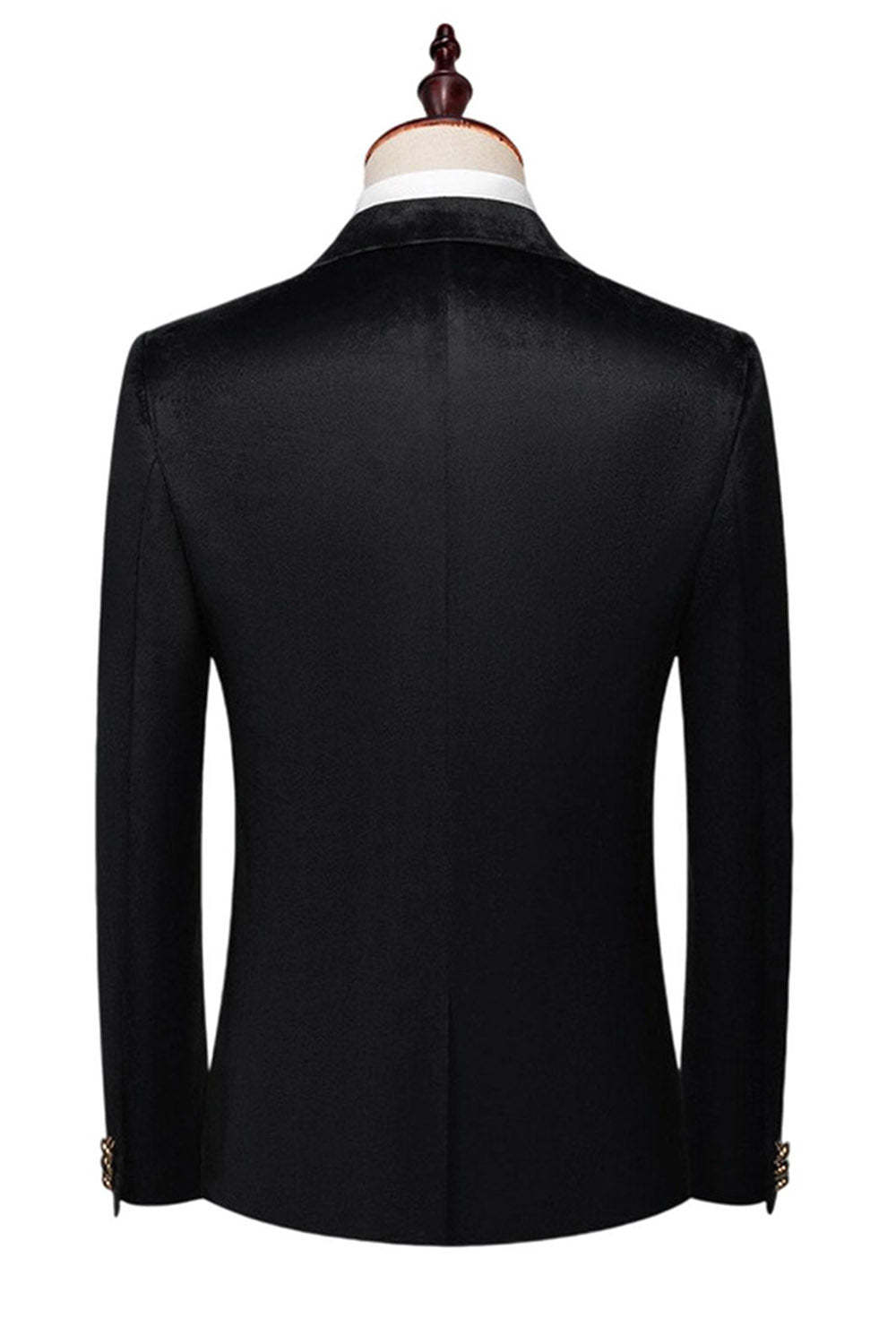 Black Peak Lapel 2 Piece Men's Wedding Suits