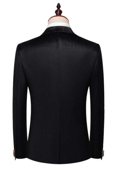 Black Peak Lapel 2 Piece Men's Wedding Suits