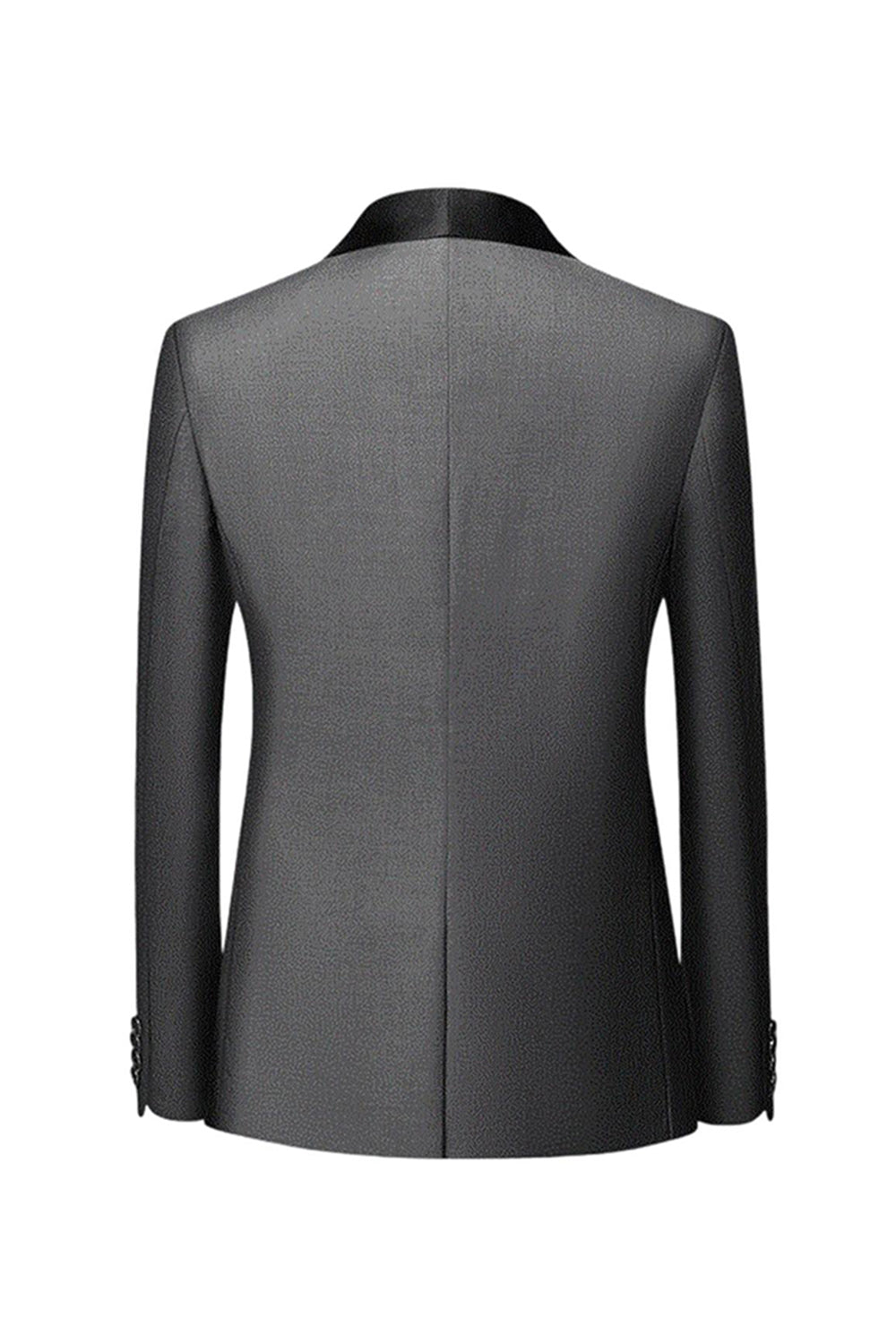 Grey Shawl Lapel Single Breasted Men's Formal Suits