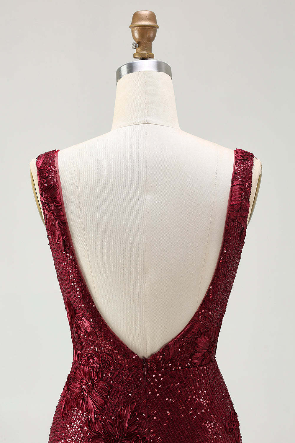 Sparkly Navy Sequin Mermaid Long Prom Dress with Slit